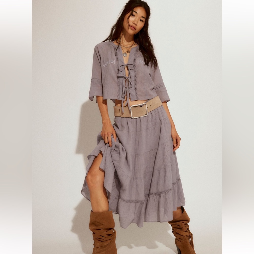 Free People Bright Side Midi Skirt Set
